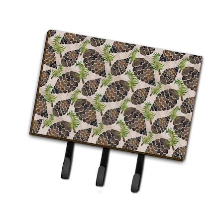 Carolines Treasures Watercolor Pine Cones Leash or Key Holder, 6 x 2 x 9 in. BB7489TH68